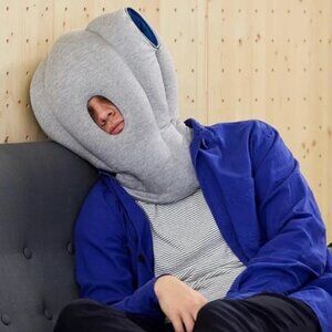 Ostrichpillow Original Travel Pillow & Power Nap Pillow High End Microbeads NIB